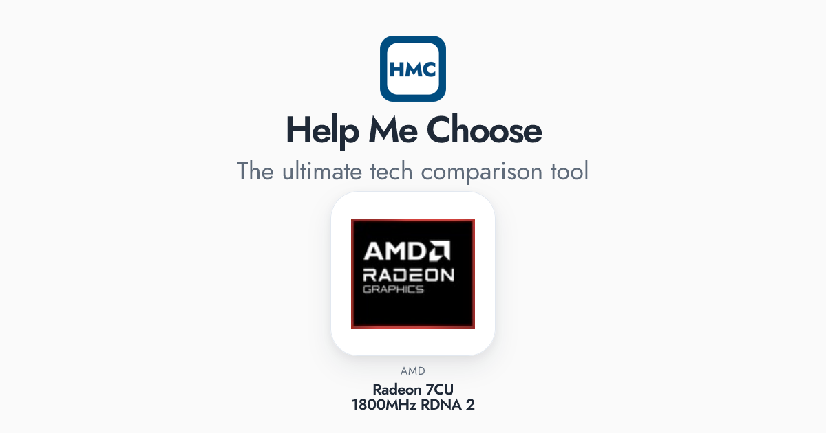 AMD Radeon 7CU 1800MHz RDNA 2 Full Specs - HMC