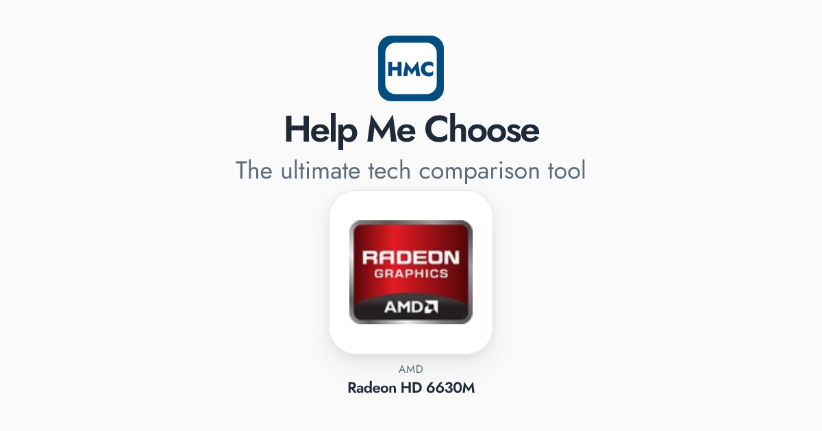 AMD Radeon HD 6630M Full Specs - HMC