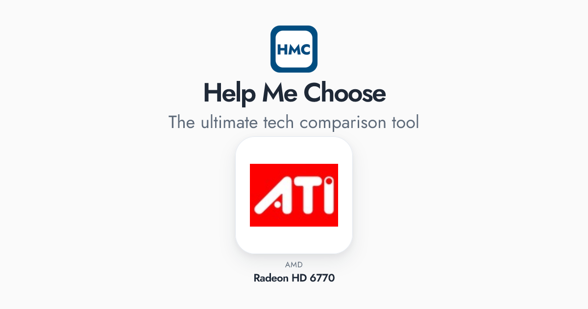 AMD Radeon HD 6770 Full Specs - HMC