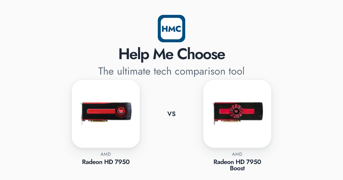 AMD Radeon HD 7950 vs AMD Radeon HD 7950 Boost Full Specs - HMC