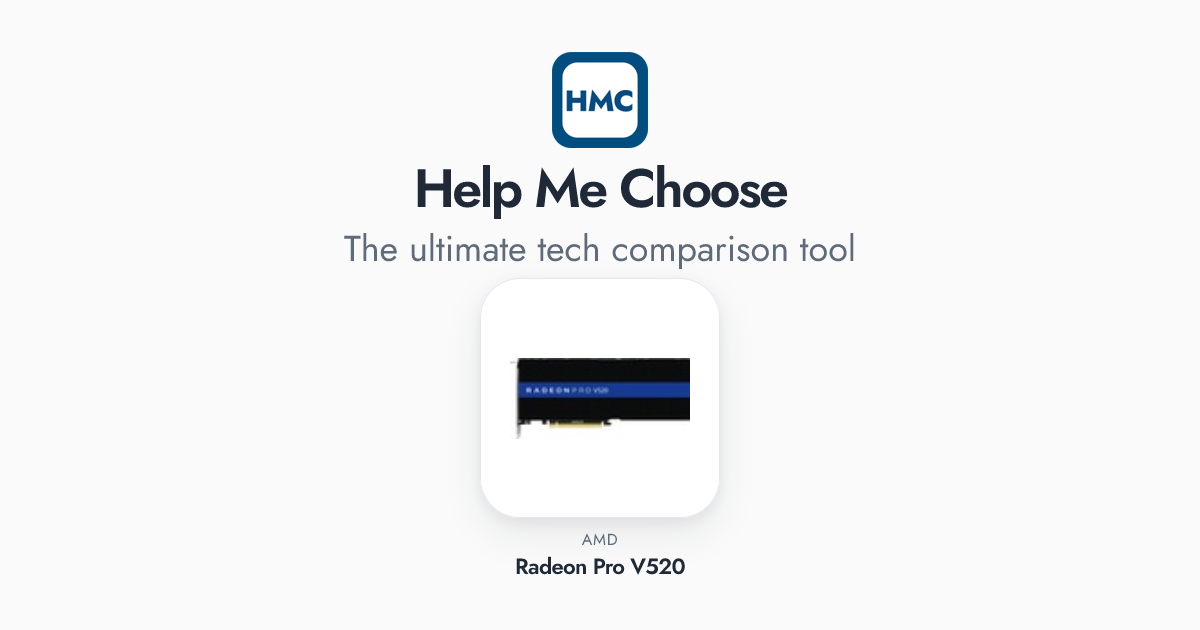 AMD Radeon Pro V520 Full Specs - HMC