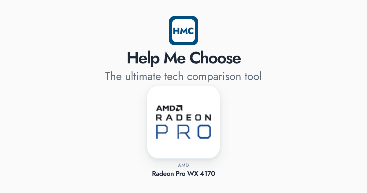 AMD Radeon Pro WX 4170 Full Specs - HMC