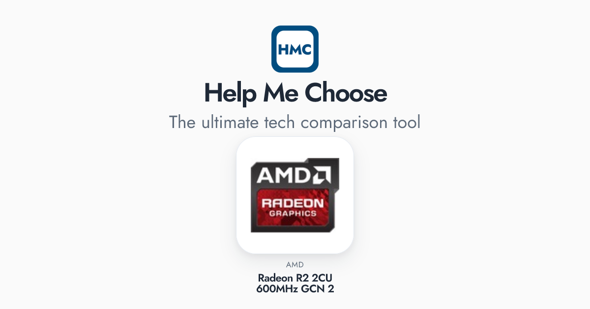 AMD Radeon R2 2CU 600MHz GCN 2 Full Specs - HMC