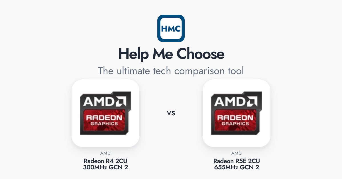 AMD Radeon R4 2CU 300MHz GCN 2 vs AMD Radeon R5E 2CU 655MHz GCN 2 Full ...