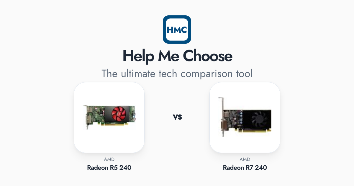 Amd Radeon R 240 Series AMD Radeon R5 240 vs AMD Radeon R7 240 Full Specs - HMC