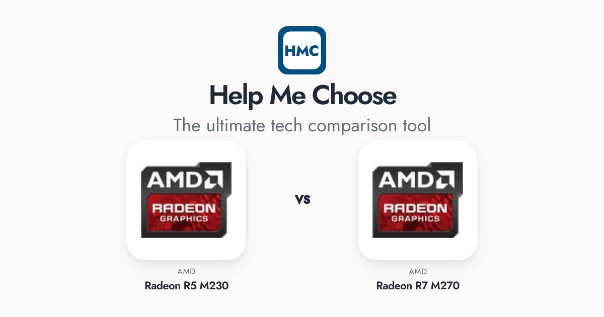 Amd Radeon R5 270 AMD Radeon R5 M230 vs AMD Radeon R7 M270 Full Specs - HMC