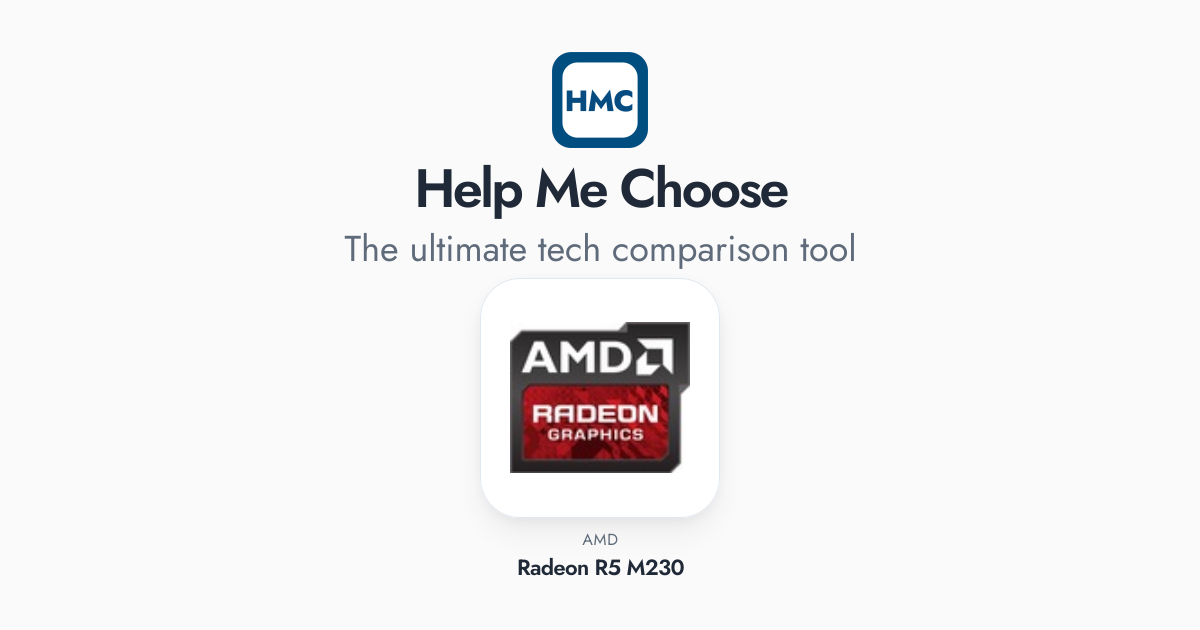 Rideon R5 Pro AMD Radeon R5 M230 Full Specs - HMC