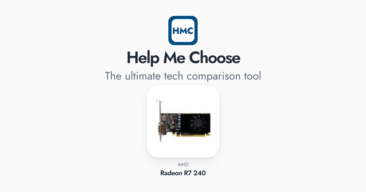 Amd Radeon Rs240 AMD Radeon R7 240 Full Specs - HMC