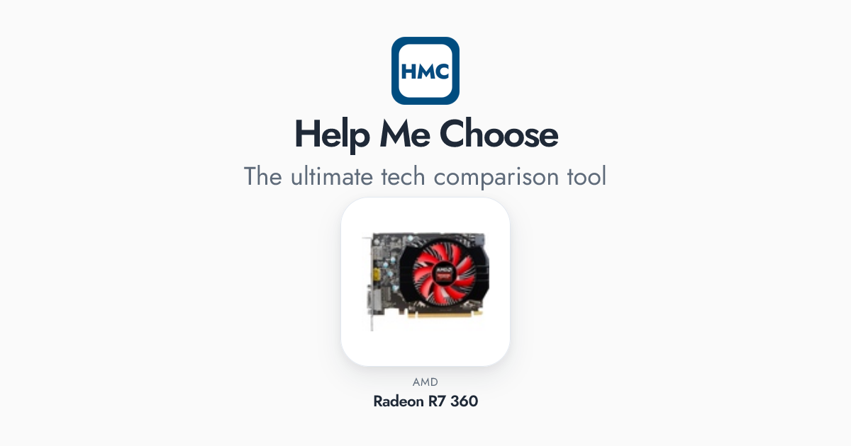 AMD Radeon R7 360 Full Specs - HMC