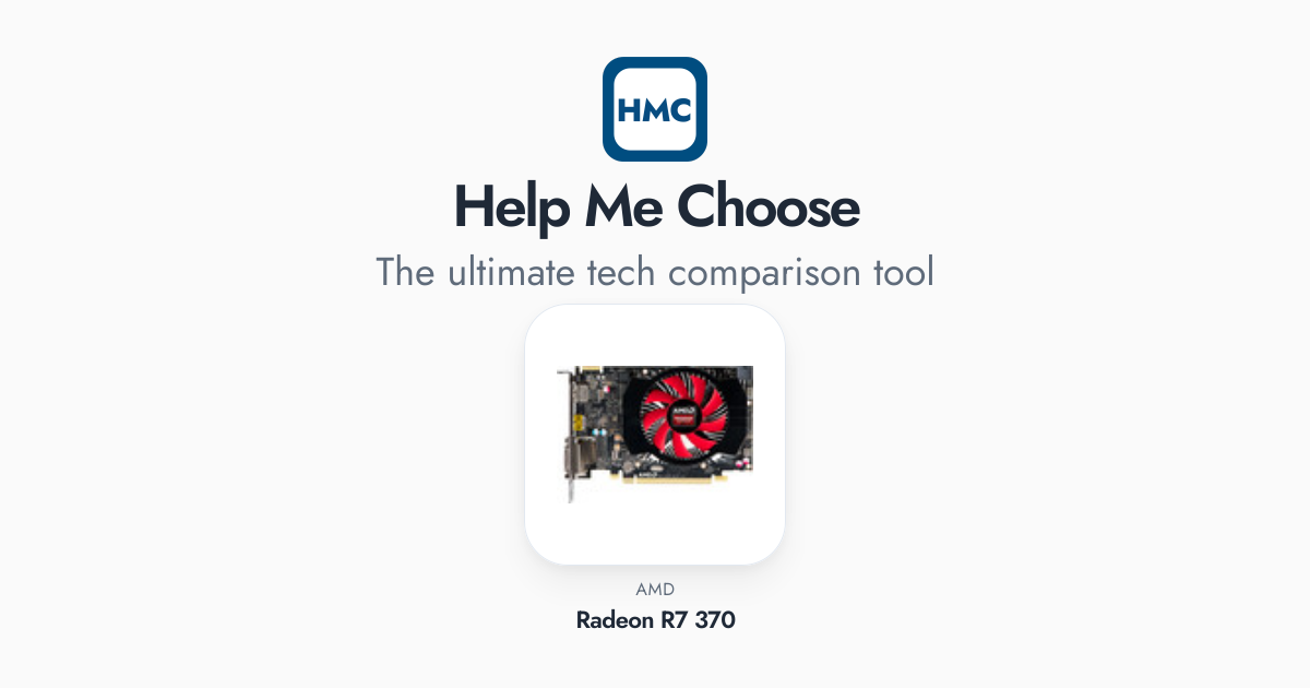 AMD Radeon R7 370 Full Specs - HMC