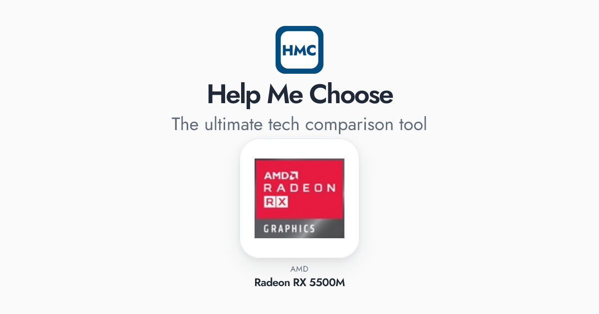 AMD Radeon RX 5500M Full Specs - HMC