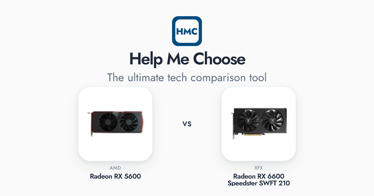 AMD Radeon RX 5600 vs XFX Radeon RX 6600 Speedster SWFT 210 Full Specs ...