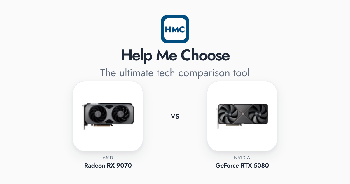 AMD Radeon RX 9070 vs NVIDIA GeForce RTX 5080 Full Specs - HMC