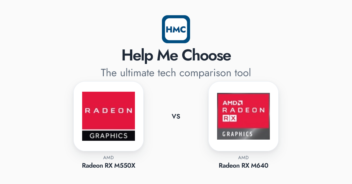 Radeon Rx 640 AMD Radeon RX M550X vs AMD Radeon RX M640 Full Specs - HMC