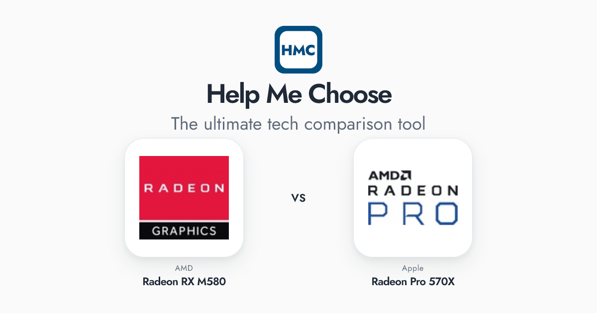 AMD Radeon RX M580 vs Apple Radeon Pro 570X Full Specs - HMC