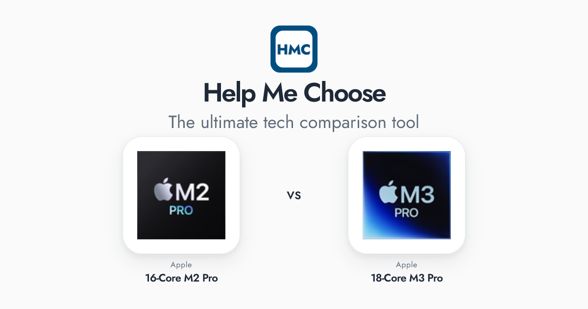 Apple 16-Core M2 Pro vs Apple 18-Core M3 Pro Full Specs - HMC