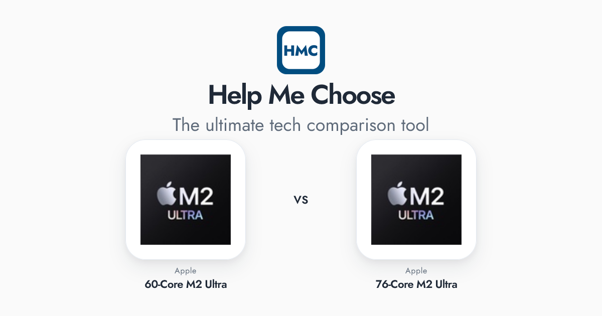 Apple 60-Core M2 Ultra vs Apple 76-Core M2 Ultra Full Specs - HMC