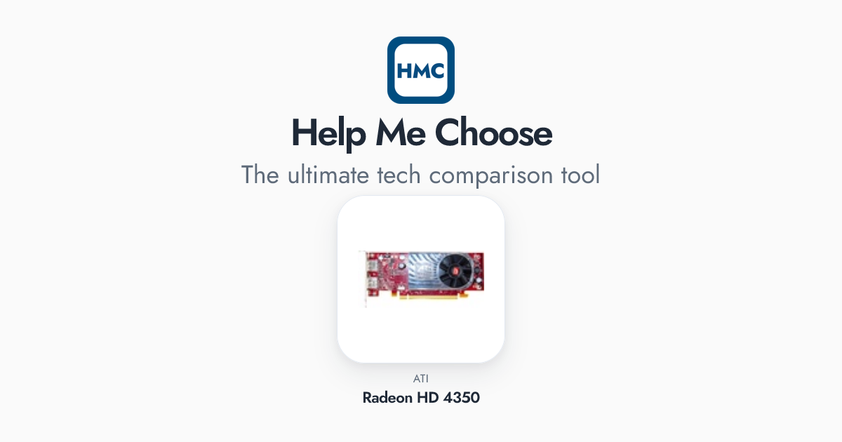 ATI Radeon HD 4350 Full Specs - HMC