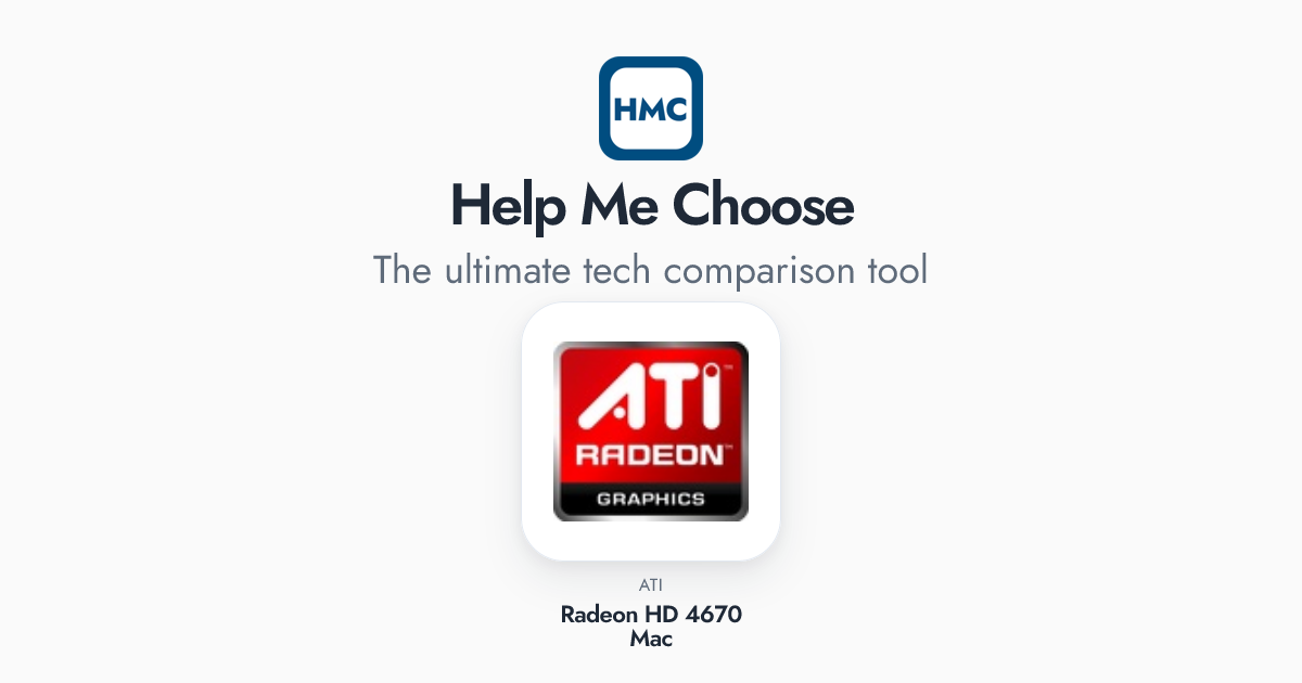 ATI Radeon HD 4670 Mac Full Specs - HMC