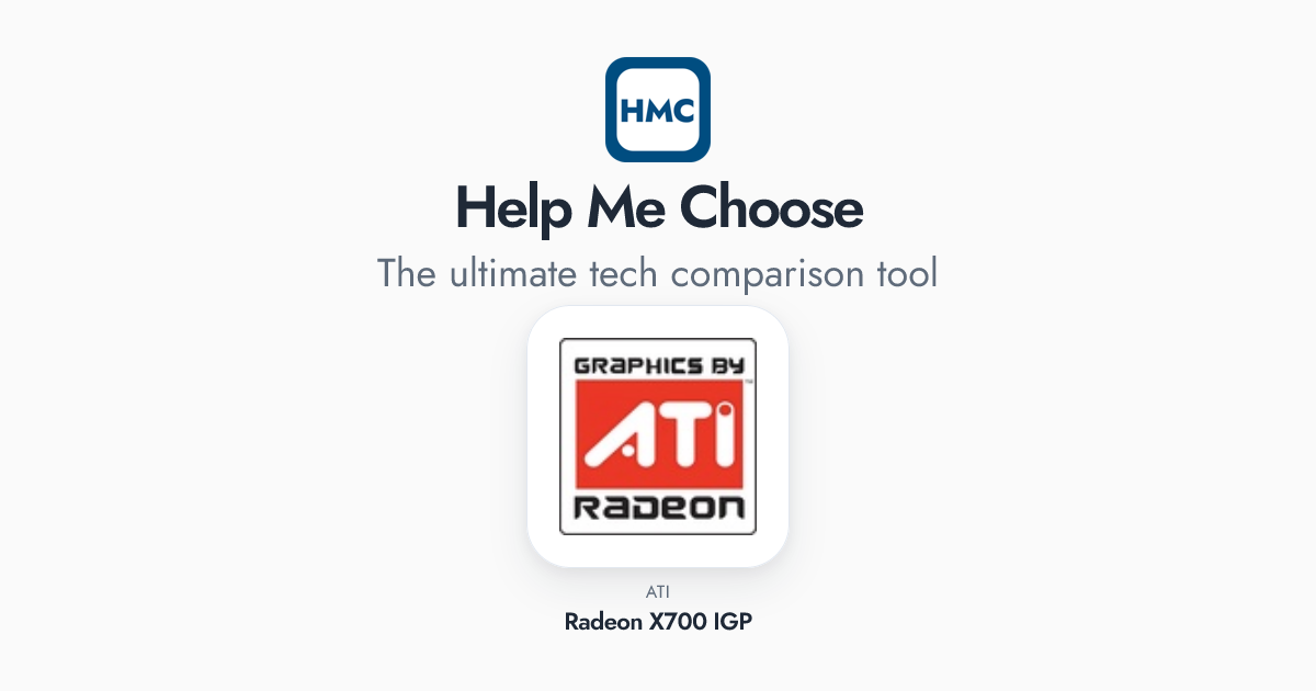 ATI Radeon X700 IGP Full Specs - HMC