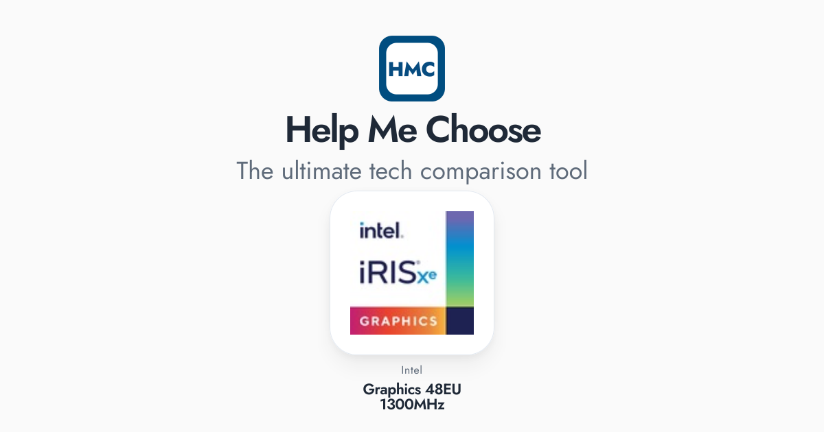 Intel Graphics 48EU 1300MHz Full Specs - HMC
