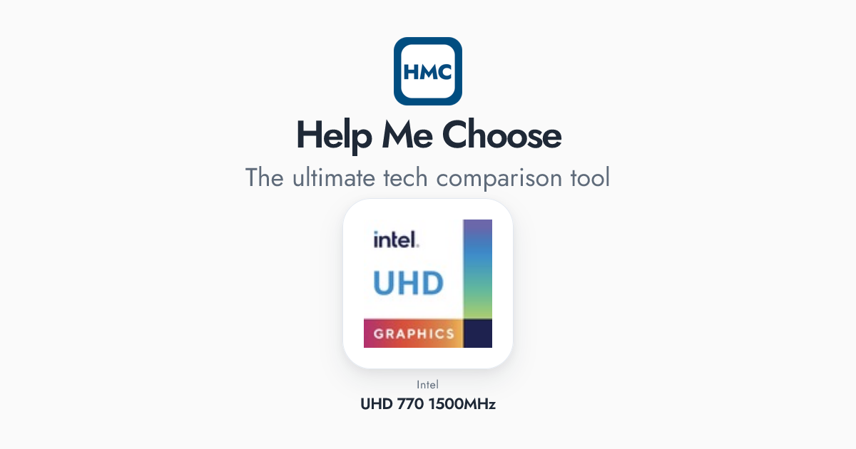 Intel UHD 770 1500MHz Full Specs - HMC