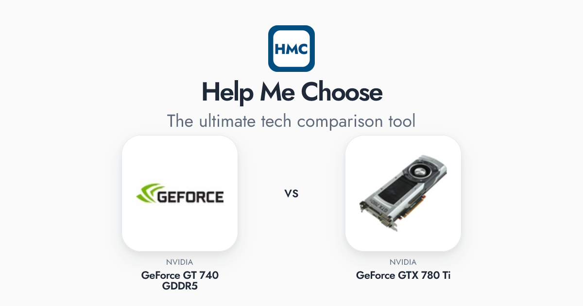 NVIDIA GeForce GT 740 GDDR5 vs NVIDIA GeForce GTX 780 Ti Full Specs - HMC