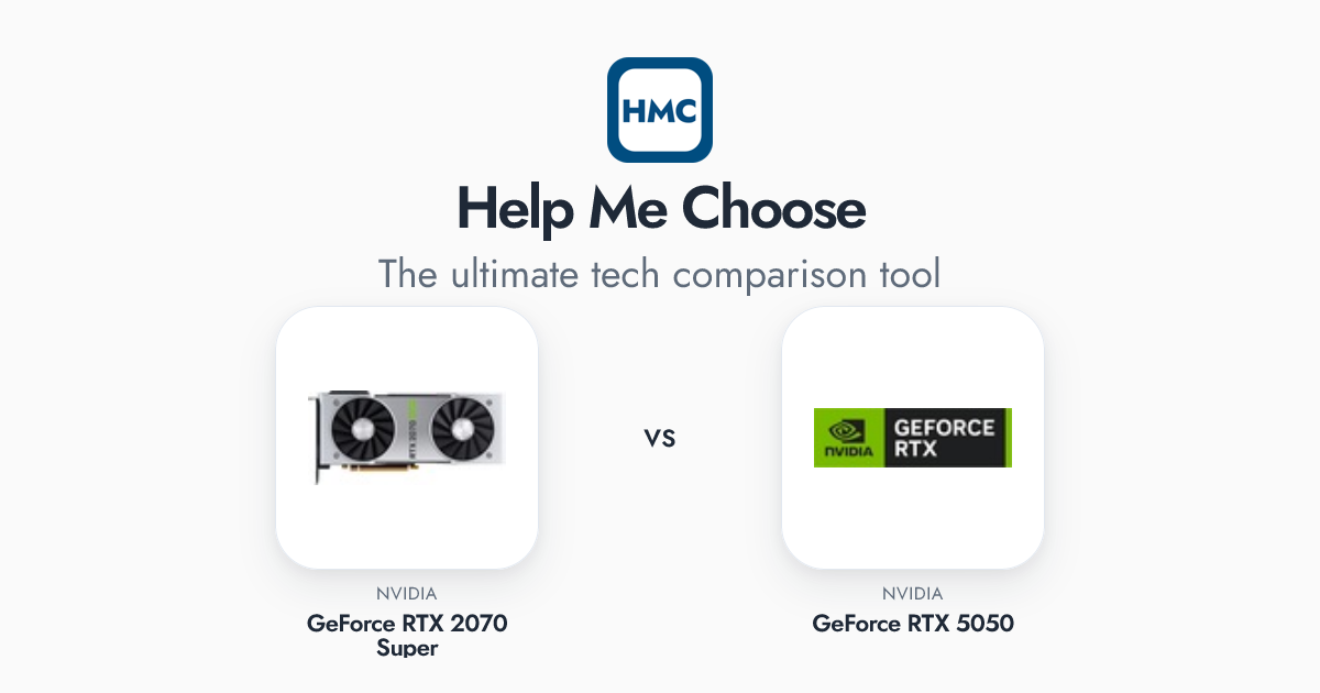 NVIDIA GeForce RTX 5050 vs NVIDIA GeForce RTX 2070 Super Full Specs - HMC