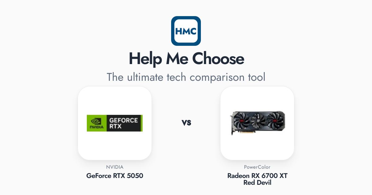 NVIDIA GeForce RTX 5050 vs PowerColor Radeon RX 6700 XT Red Devil Full ...