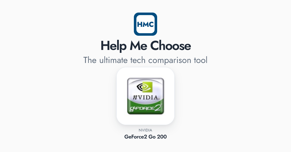 NVIDIA GeForce2 Go 200 Full Specs - HMC