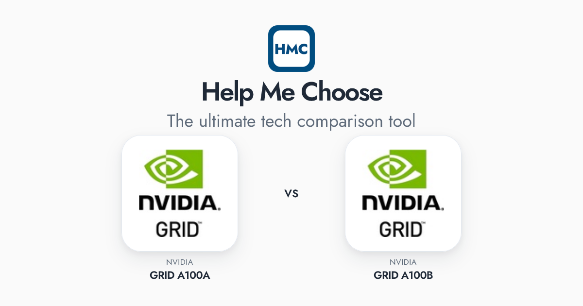 NVIDIA GRID A100A vs NVIDIA GRID A100B Full Specs - HMC