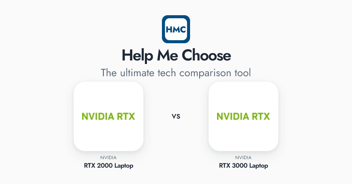 NVIDIA RTX 2000 Laptop vs NVIDIA RTX 3000 Laptop Full Specs - HMC