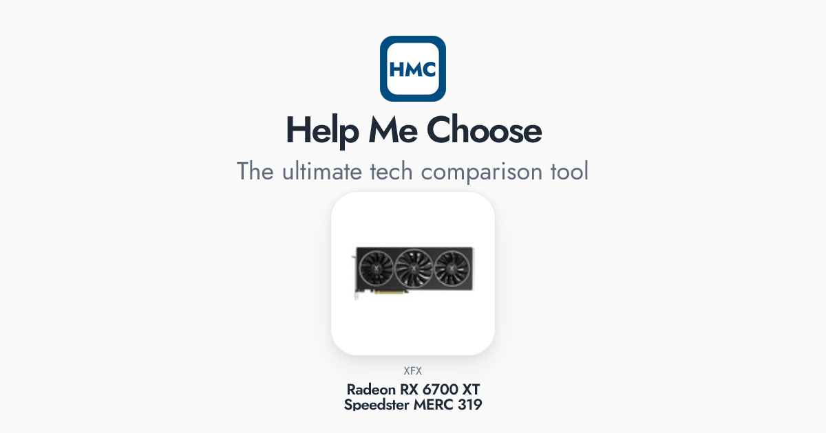 XFX Radeon RX 6700 XT Speedster MERC 319 Full Specs - HMC