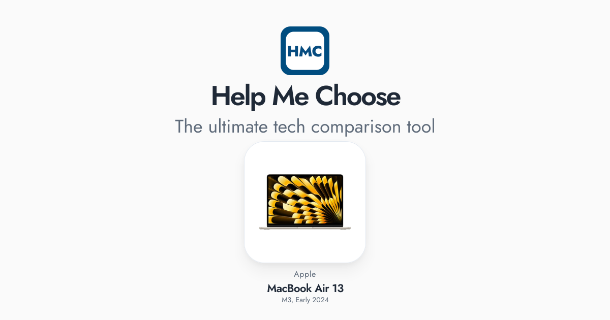 MacBook Air 13 (M3, Early 2024) Full Specs - HMC