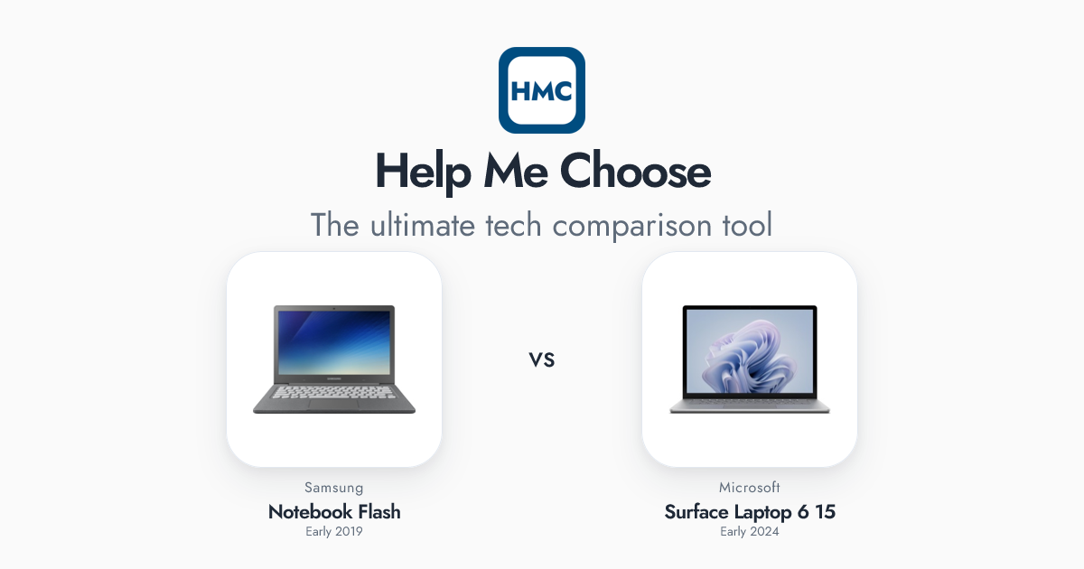 Notebook Flash (Early 2019) vs Surface Laptop 6 15 (Early 2024) Full ...