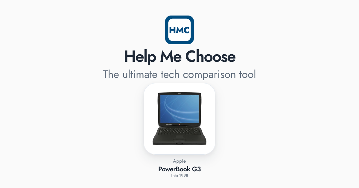 PowerBook G3 (Late 1998) Full Specs - HMC