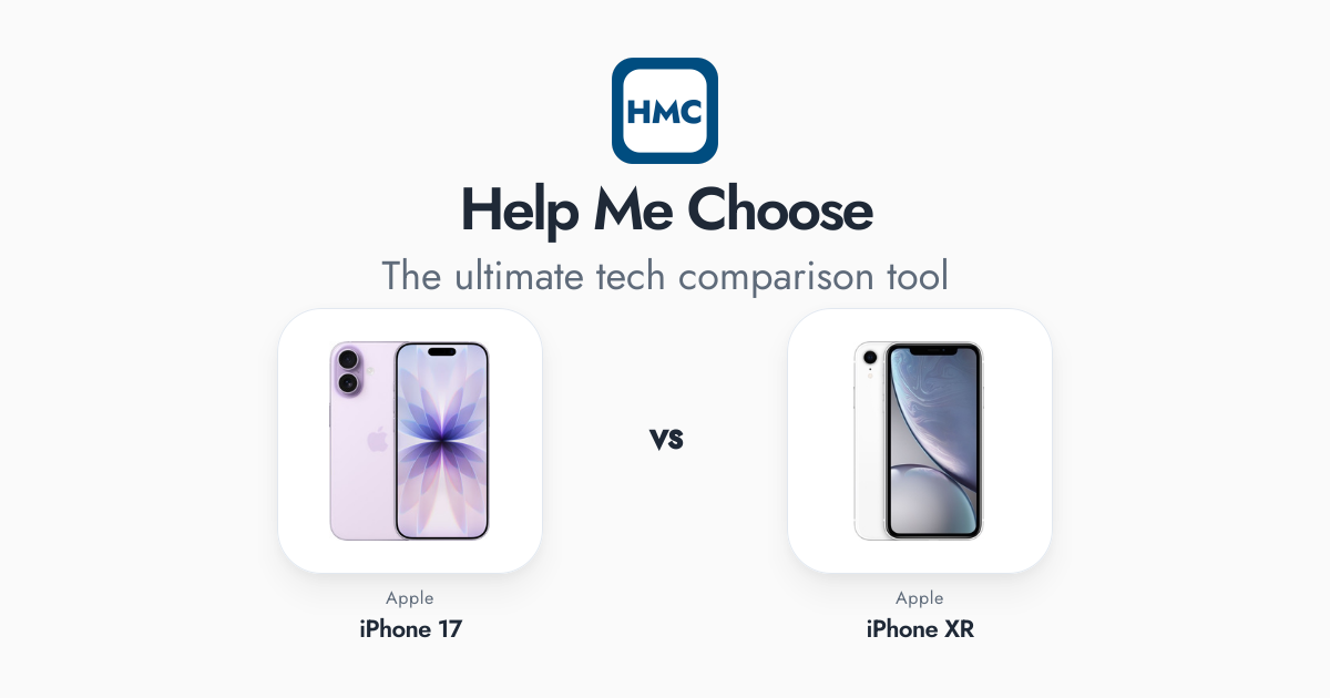 Apple iPhone 17 vs Apple iPhone XR Full Specs - HMC