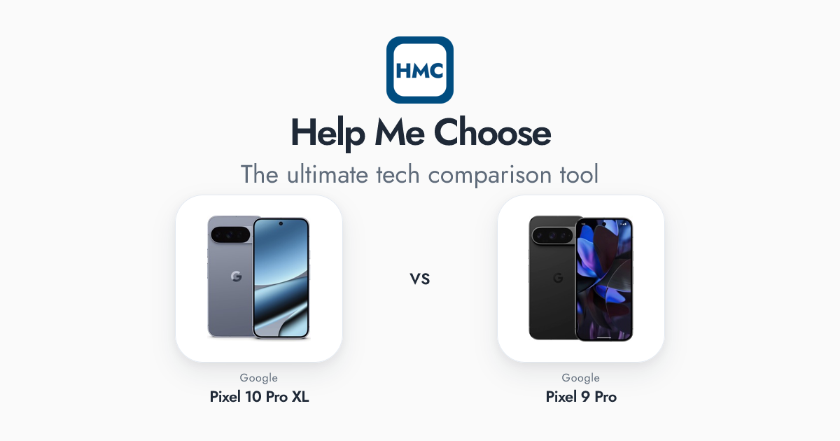 Google Pixel 10 Pro XL vs Google Pixel 9 Pro Full Specs - HMC