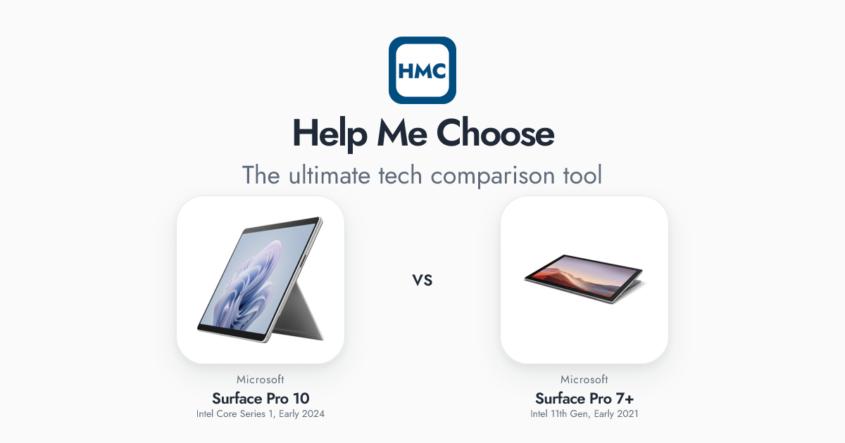 Surface Pro 10 (Intel Core Series 1, Early 2024) vs Surface Pro 7 ...